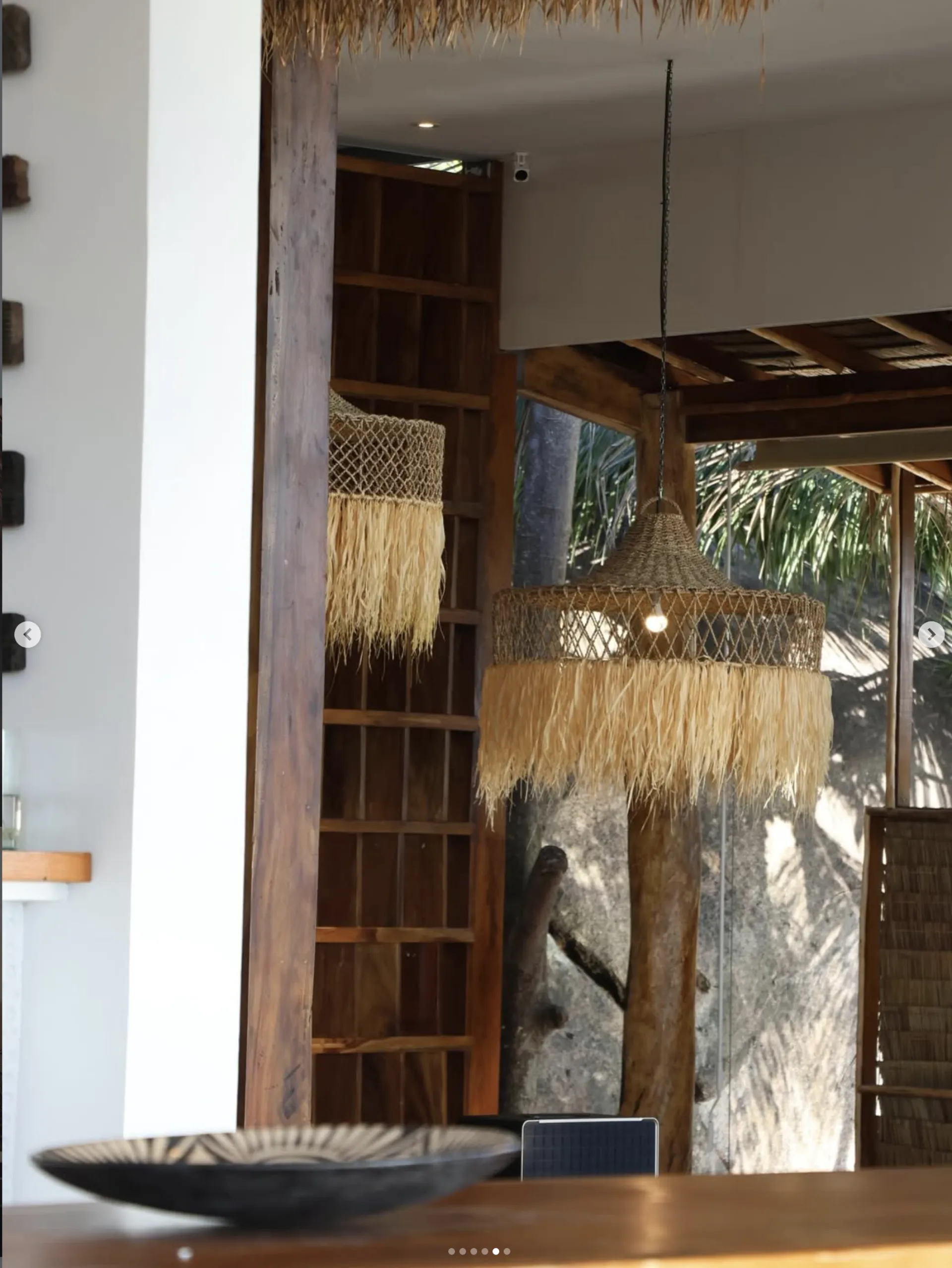 Bohemian decor at Secret Mountain vegan and seafood restaurant Koh Phangan